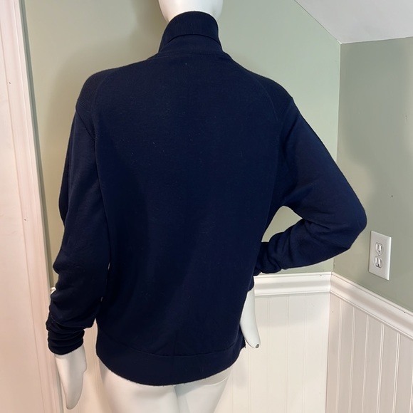 Byford Navy SuperWash Pure Virgin Wool Turtleneck Made in England- Machine Wash - Picture 4 of 5